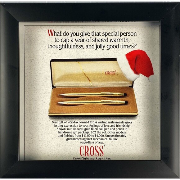 CROSS Writing Instruments *What to give that special person X-Mas Print Ad 1986 - Picture 3 of 3